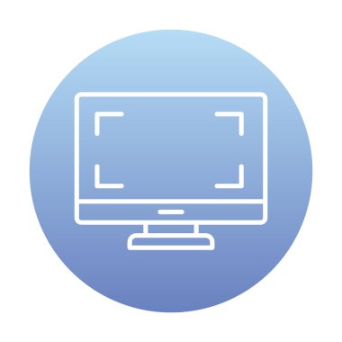 bilgisayar izleme simgesi, vektör illüstrasyonu basit tasarım