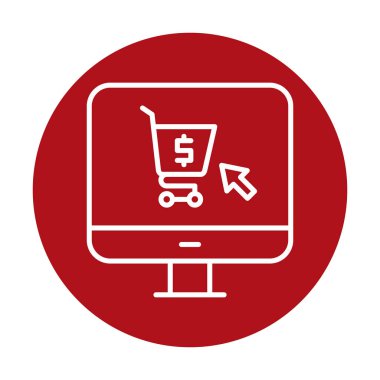 Projeniz için çevrimiçi alışveriş simgesi