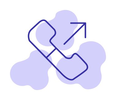 giden arama simge vektör çizim