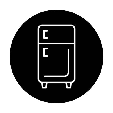 buzdolabı vektör simgesi çizelgesi çizimi