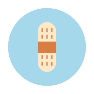 Bandaj Sıvası Minimalistik Düz Çizgi Dış Hattı Simgesi Simgesi