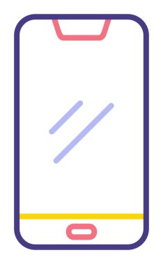 Akıllı telefon simgesi. özet vektör illüstrasyonu 