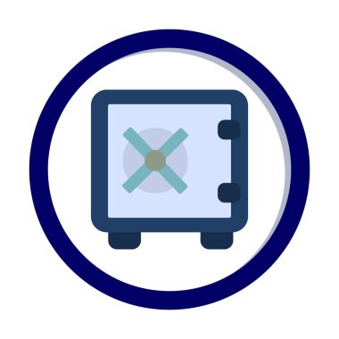 vector illustration of safe box icon