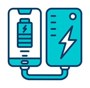 pil simgesi. renk çizgisi çizimi 