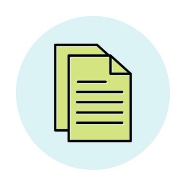 belge ikon vektör illüstrasyonu