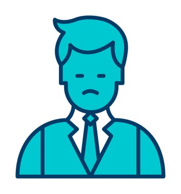 Basit Restoran Yöneticisi simgesi, vektör illüstrasyonu