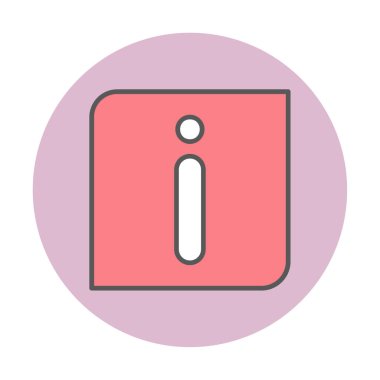 bilgi simgesi. bu daire beyaz bir arkaplanda izole edilmiş 