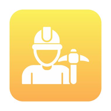 Madenci simgesi vektör illüstrasyonu