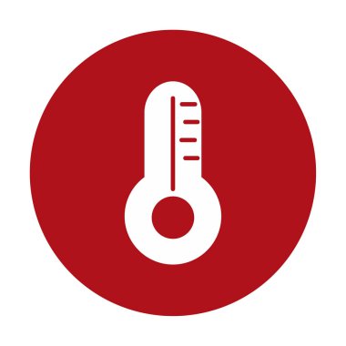 düz termometre ikon vektör çizimi