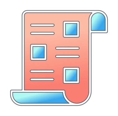 belge simgesi, vektör illüstrasyonu basit tasarım