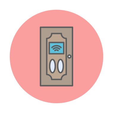 Akıllı Kapı simgesi vektör çizimi