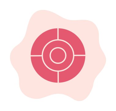 Basit hedef simgesi, hedef, vektör illüstrasyonu