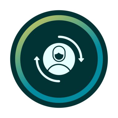 Ziyaretçi web simgesi, vektör illüstrasyonu geri getiriliyor