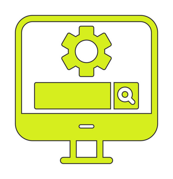 Computer Search Engine vector illustration on white background
