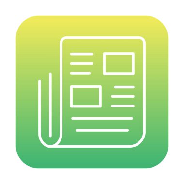 Haber kağıdı simgesi, vektör illüstrasyonu basit tasarım