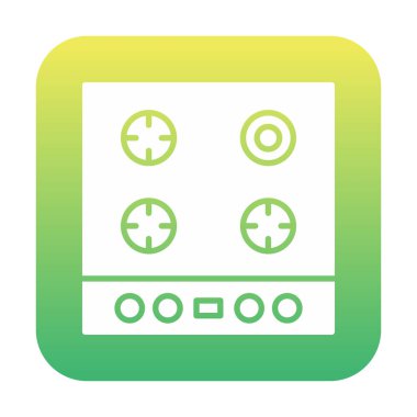 Hob vektör simgesi, basit biçim 