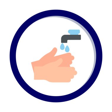 Elleri yıkama ikonu. özet çizimi