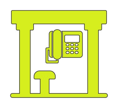 Basit Telefon Simgesi, vektör illüstrasyonu