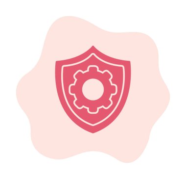 Güvenlik kalkanı simgesi koruma konsepti, vektör illüstrasyonu