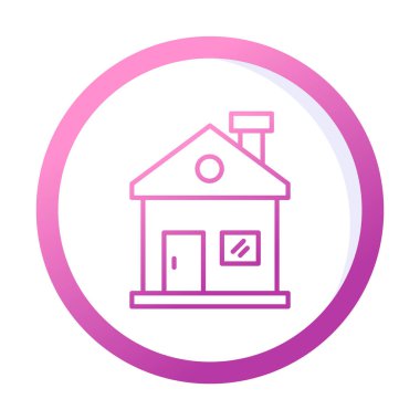 Ev. Web simgesi basit illüstrasyon