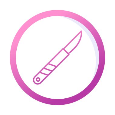 Cerrahi bıçak. Web simgesi basit illüstrasyon 