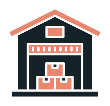 Web için depo vektör simgesinin basit illüstrasyonu