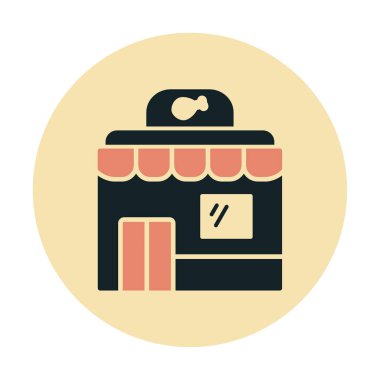 Resturant ağ simgesi, vektör illüstrasyonu