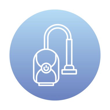 Elektrik süpürgesi ağ simgesi basit illüstrasyon