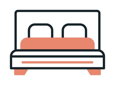 yastıklı yatak vektör simgesi modern basit tasarım