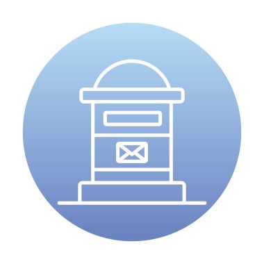 posta kutusu simgesi, vektör illüstrasyonu basit tasarım