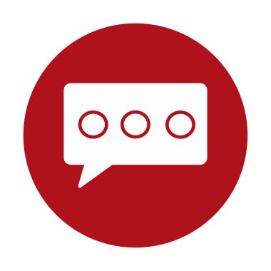 Basit sohbet simgesi, konuşma balonu, vektör illüstrasyonu