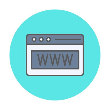 Web tarayıcı simgesi, vektör çizim