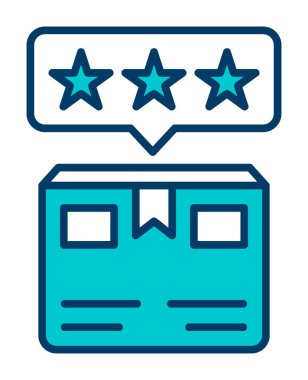 Teslimat kutusu simgesi, vektör illüstrasyonu basit tasarım