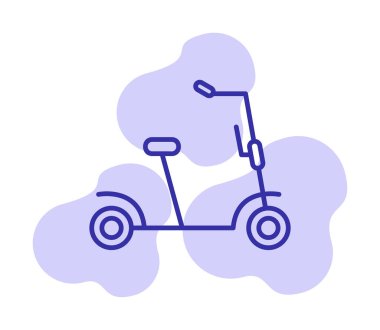 Scooter simgesi vektör illüstrasyonunu tekmele
