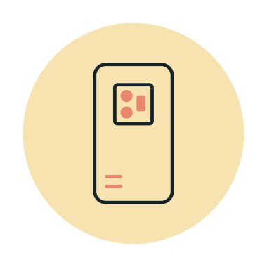 Mobil Arka Kamera simgesi, vektör illüstrasyon tasarımı