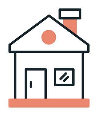 Ev. Web simgesi basit illüstrasyon