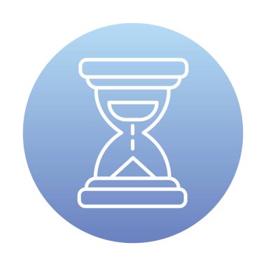 Kum saati simgesi, kum saati, vektör çizimi