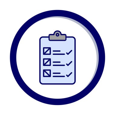 Kontrol listesi vektör simgesi modern basit vektör illüstrasyonu