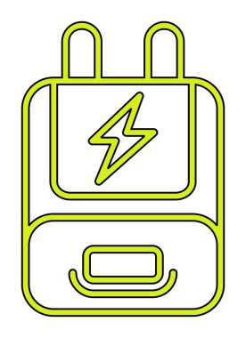 Adaptör simgesi. özet güç dolgu vektör rengi düz izole 