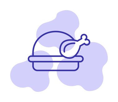 tavuk simgesi vektör illüstrasyonu