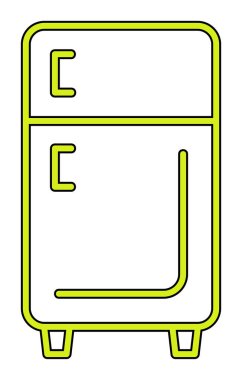 buzdolabı vektör simgesi çizelgesi çizimi