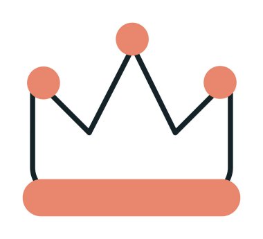 Taç vektör simgesi. Basit resimleme