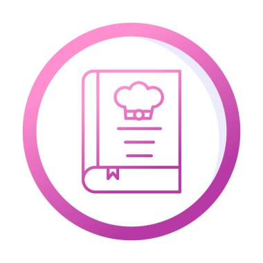 Şef kitap ikonu vektör illüstrasyonu 