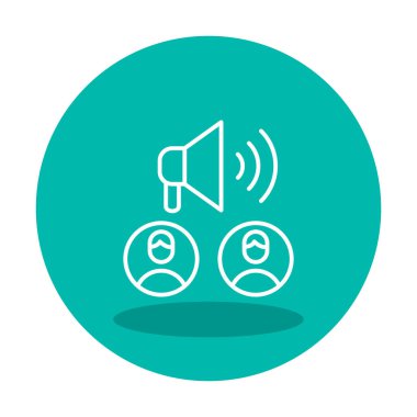 Kamu Tanıtım simgesi vektör illüstrasyonu