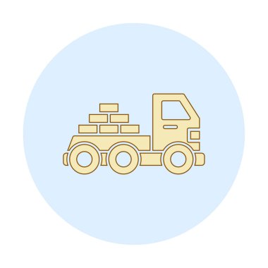 Vektör Tasarımı Teslimat Kamyonu Simgesi Biçimi