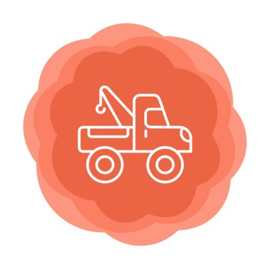 Yapı vinç simgesi, vektör illüstrasyon tasarımı