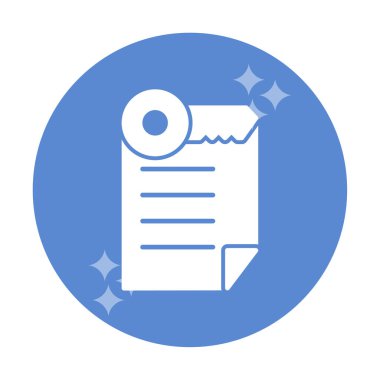 Basit not defteri arayüzü simgesi, vektör illüstrasyonu