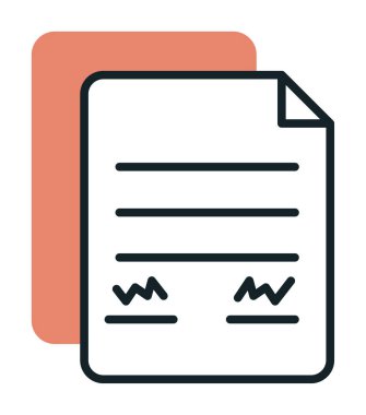 belge web simgesi vektör illüstrasyonu 