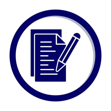 Not ve kalem vektör çizimi