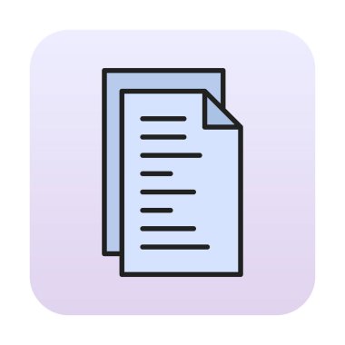 belge simgesi, vektör illüstrasyonu basit tasarım